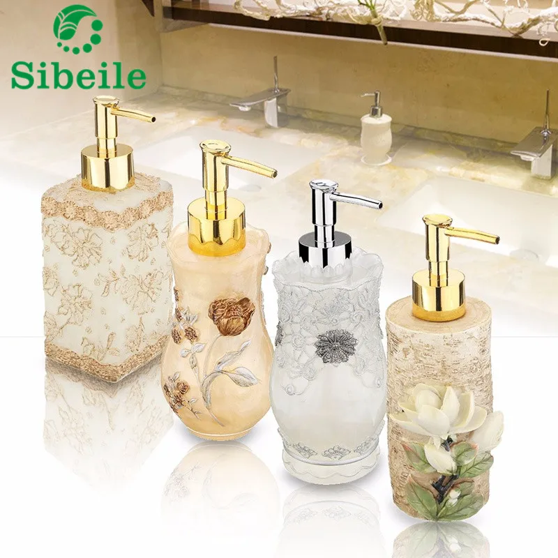 SBLE 3D Flower Bathroom Home Hotel Liquid Soap Dispenser Sanitizer