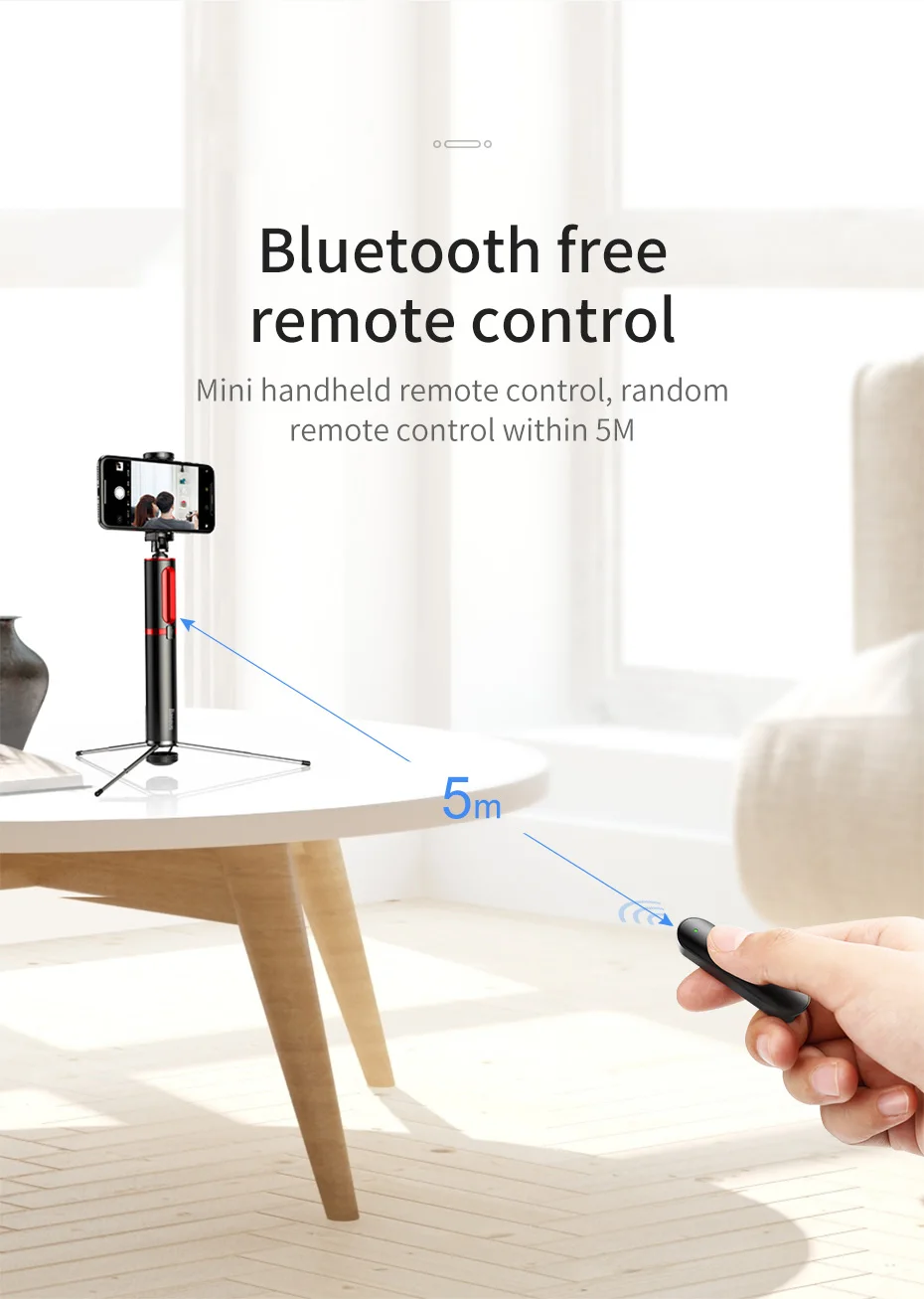 Baseus Bluetooth Selfie Stick Wireless Remote Selfiestick Tripod For iPhone Samsung Huawei Android