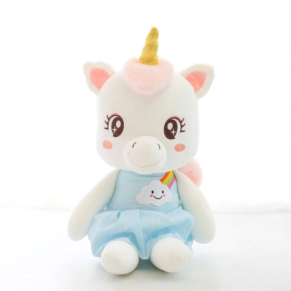 1PCS סופר רך תוספות חד קרן קטיפה צעצוע תינוק צעצועים לפייס בובה ממולא Cartoon Unicorn לעשות לסחוט צעצוע מתנת יום הולדת