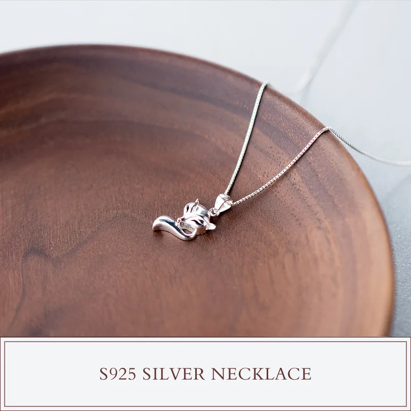 

ABC silver jewelry 925 Silver Pendant female cute little fox Pendant
