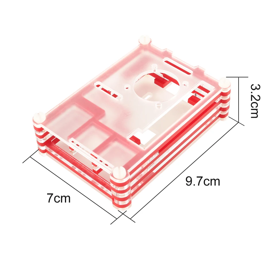 Raspberry pi 3B + Чехол 9 слоев черный синий красный акриловый чехол для raspberry pi