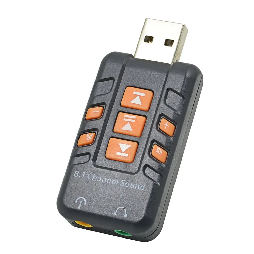

CHIPAL USB 2.0 to 3D Audio External USB Sound Card 8.1 Channel Adapter tarjeta de sonido for Windows Vista/XP Win7 Win8