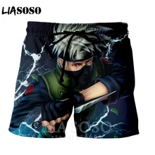 Модная Повседневная рубашка в стиле панк, аниме, Наруто, для мужчин и женщин, homme ball, для отдыха, kakahi, спортивные пляжные тренировочные брюки Harajuku, шорты, A73