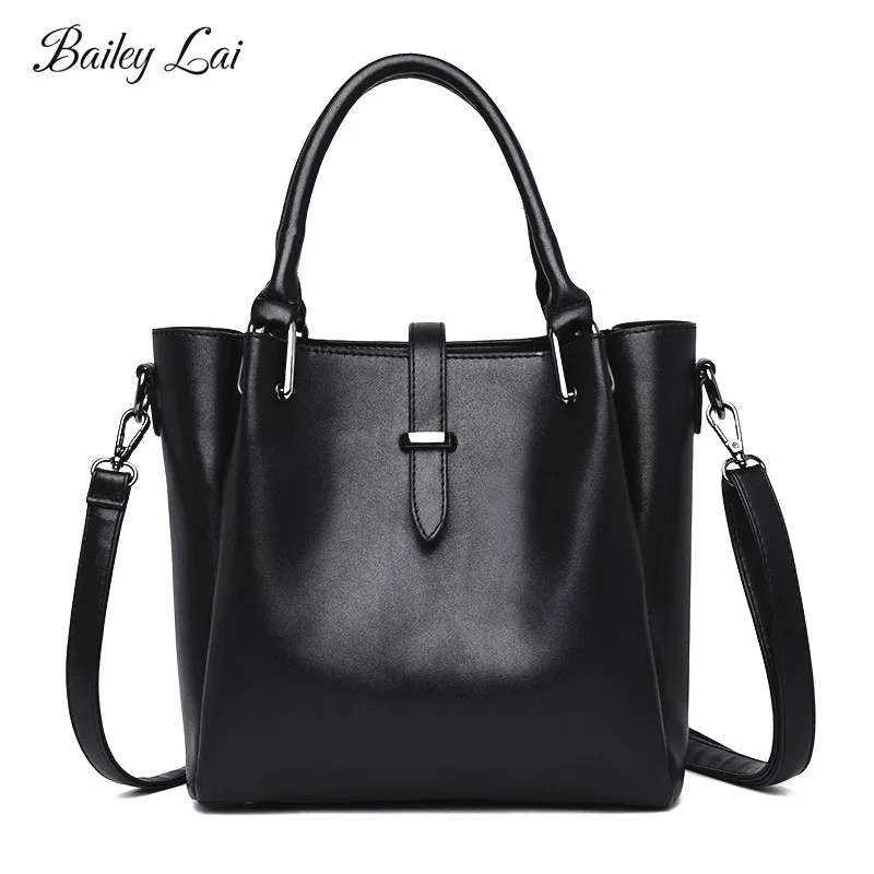 BAILEY LAI Genuine leather Cow leather Large Capacity Women Bag Female Shoulder Bag Causal Women Handbag Lady's Messenger Bags