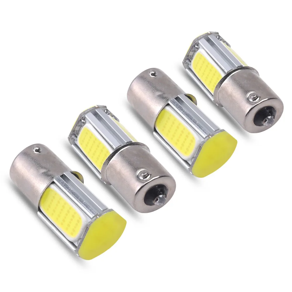 4pcs 1156 BA15S 4 Led Light P21W COB Car light for car Light Parking