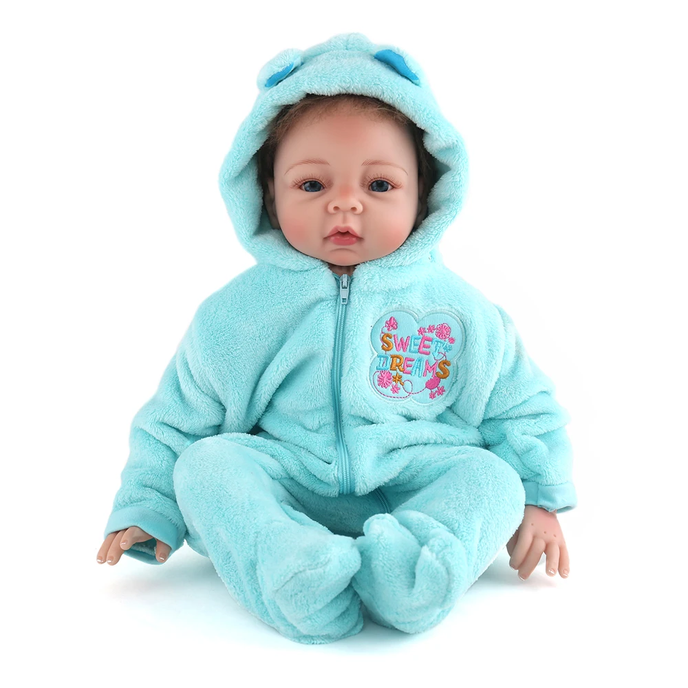 NPK Кукла Reborn Baby DOLL Реалистичная новорожденная девочка 22 дюйма очень мягкая силиконовая Реалистичная настоящая Младенческая красивая детская игрушка