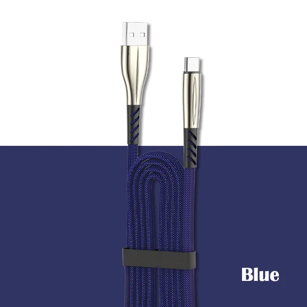 REZ usb type C кабель для USB C кабель для мобильного телефона Быстрая зарядка type C кабель для usb type-C Xiaomi huawei samsung мобильный телефон - Цвет: Blue