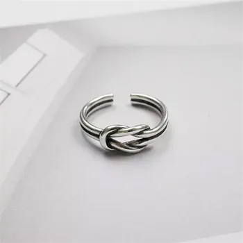 

Punk Vintage 925 Sterling Silver Love Heart Rings For Women Engagement Jewelry Adjustable Personality Antique Rings Anillos
