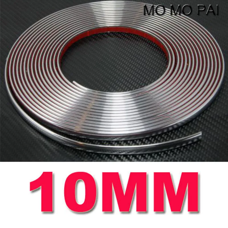 2017 hot 10mm (1cm) x 15 Meters Car Styling Moulding Strip Chrome Trim
