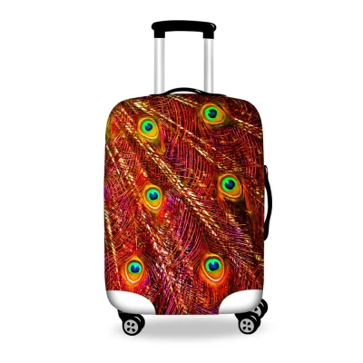 Павлиньи перья Печатный багажный Защитный чехол от пыли для 18-30 дюймов багаж чемодан для путешествий Чехол женские дорожные аксессуары - Цвет: HA0154M