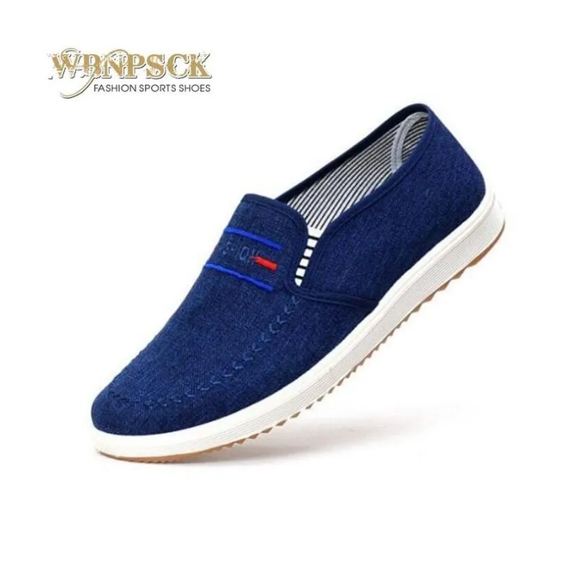 

The Promotion Solid Rubber Spring/autumn New Spring And Autumn 2017 Casual Shoes Slip-on Men's Canvas Breathable Flats