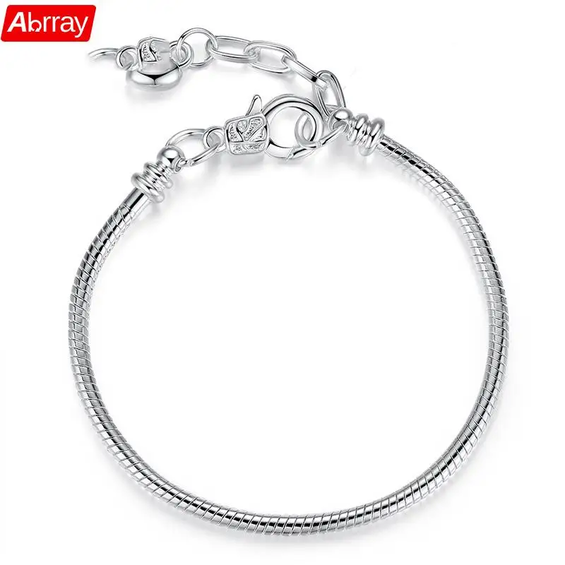 Abrray сплава змея браслет-цепочка Браслеты для Для Женщин серебряные цепи веревки отвинтил застежкой омар дамы цепи женские ювелирные украшения