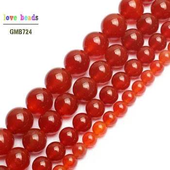 

Natural Stone Beads Smooth Round Red Carnelian Onyx Loose Beads For Jewelry Making 15.5" Pick Size 4/6/8/10/12/14mm-F00062