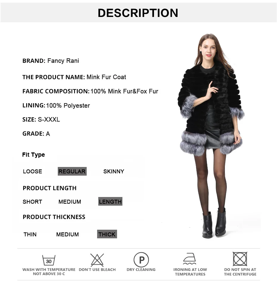 Perfect Women Winter Real Mink Fur Coat With Fox Fur Sleeve Cuff/Hem Thick Warm Natural Fur Jacket Coat Fashion Lady Fur Long Waistcoats 2