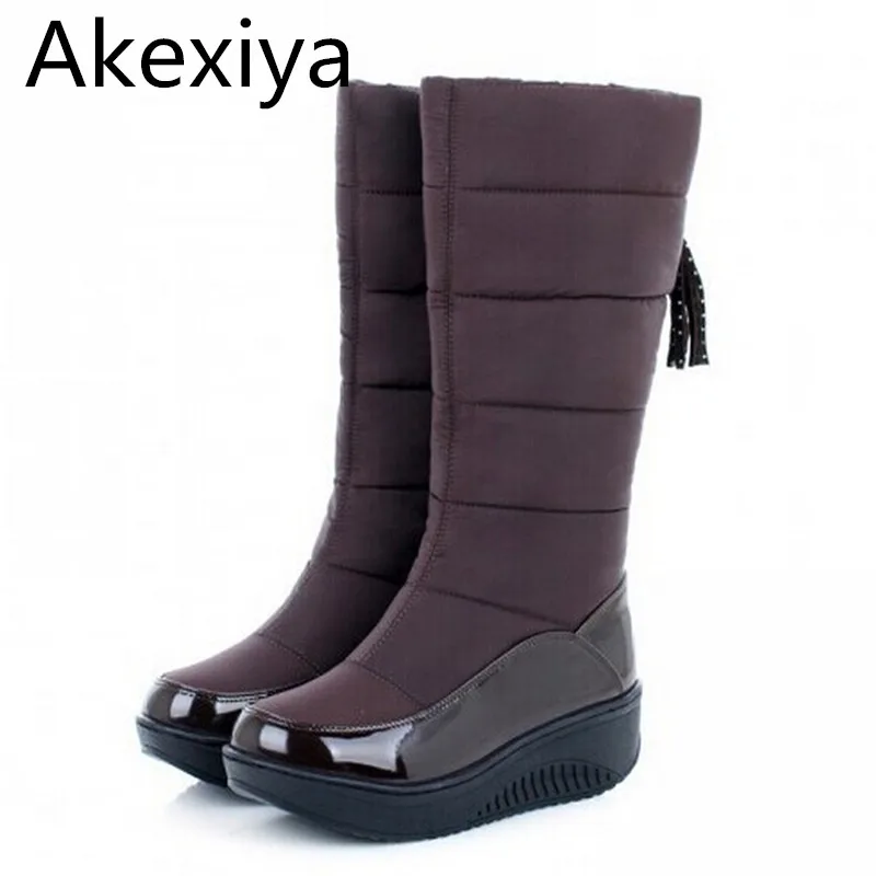 Akexiya New 2017 Thermal Snow Boots Platform Comfortable