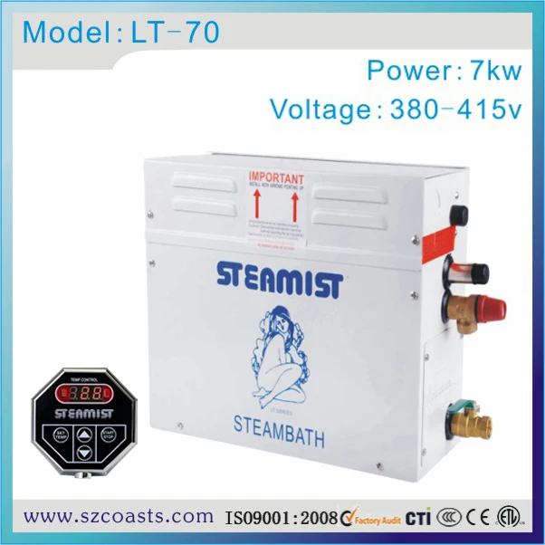 Original Steamist 7kw 380v steam generator for home usein Sauna Rooms