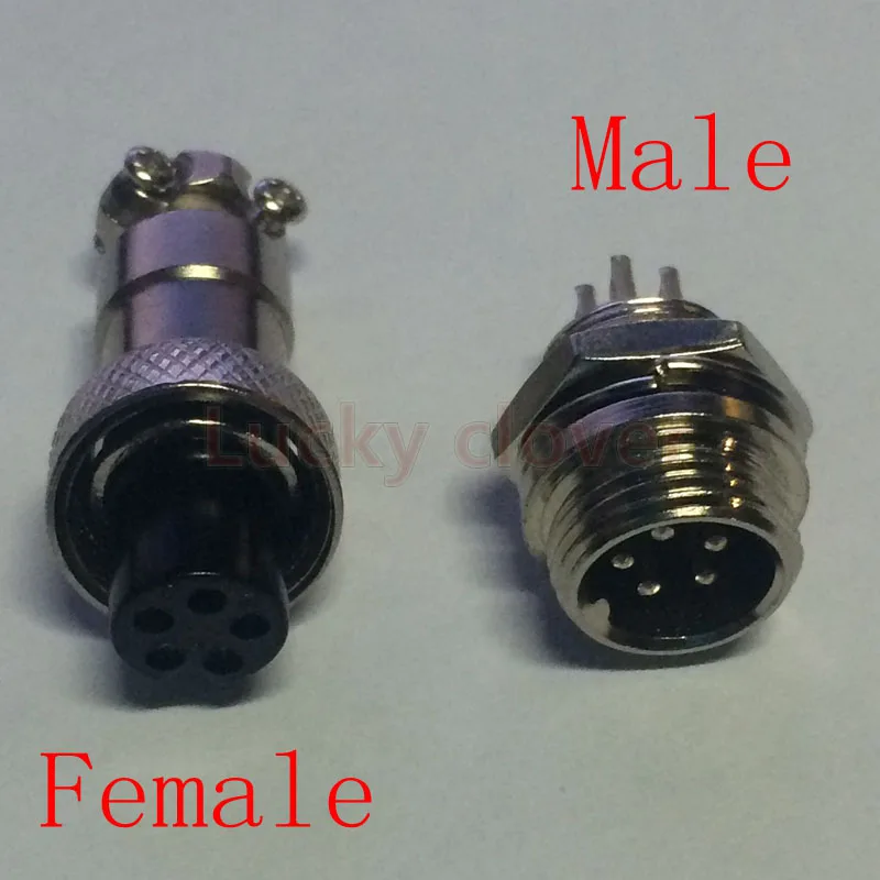 10 шт. = 5 штекер + femaleGX12 12 мм pin авиационный разъем розетка|plug connector|female connectormale female