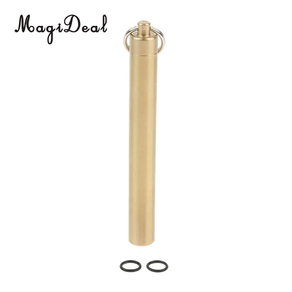 MagiDeal Portable Keychain Toothpick Holder Waterproof Key Ring Toothpick Case Pill Box Outdoors