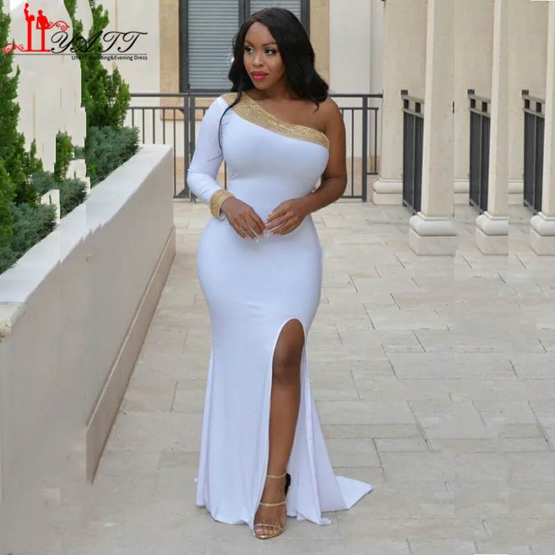 gold and white african dress