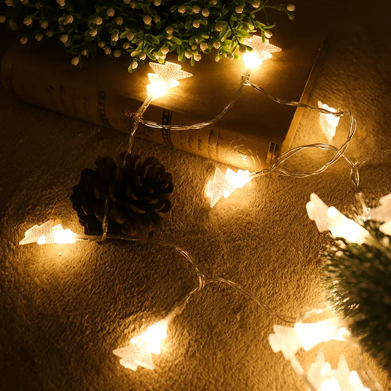 Украшения для рождественской елки, 1 м, 10 светодиодов, светильник в форме елки, рождественские украшения для дома, Рождество, Год, Рождество, Navidad Natal