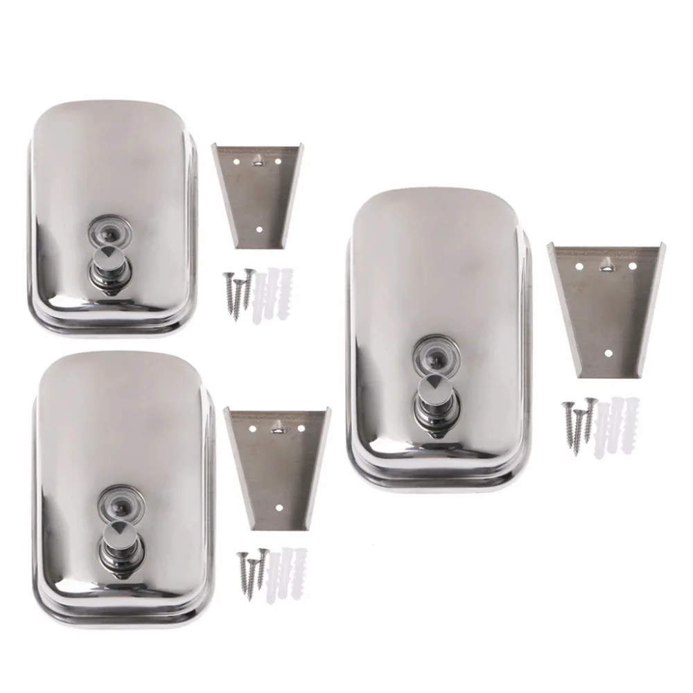 

304 Stainless Steel Universal Liquid Soap Dispensers 500ml Wall Mount Dispenser