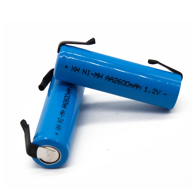 Ni mh 1 2 V AA Аккумуляторная батарея 2600 mah nimh ячейка синяя ракушка с сварочными