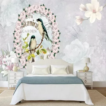 

Custom wallpaper forest bird retro nostalgic TV background wall art decorative painting