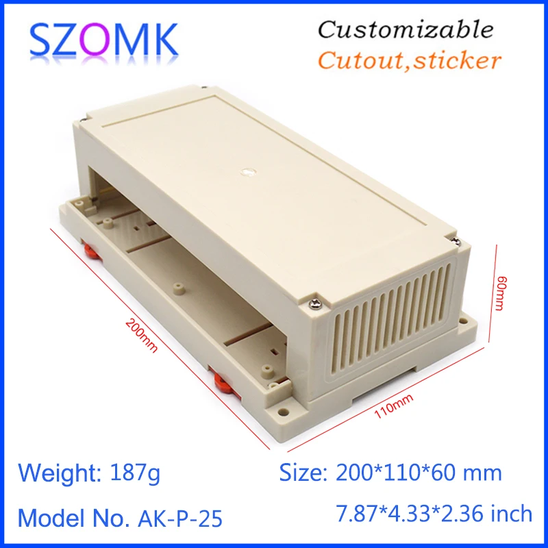 szomk plastic din rail enclosure PLC plastic electronics instrument housing din rail device box (10)
