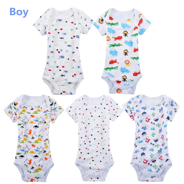 Цветные детские Боди для детей от 0 месяцев до 12 месяцев, короткий комбинезон для мальчиков и девочек, одежда для младенцев, ползунки, боди для детей, подарок на день рождения - Цвет: Boy