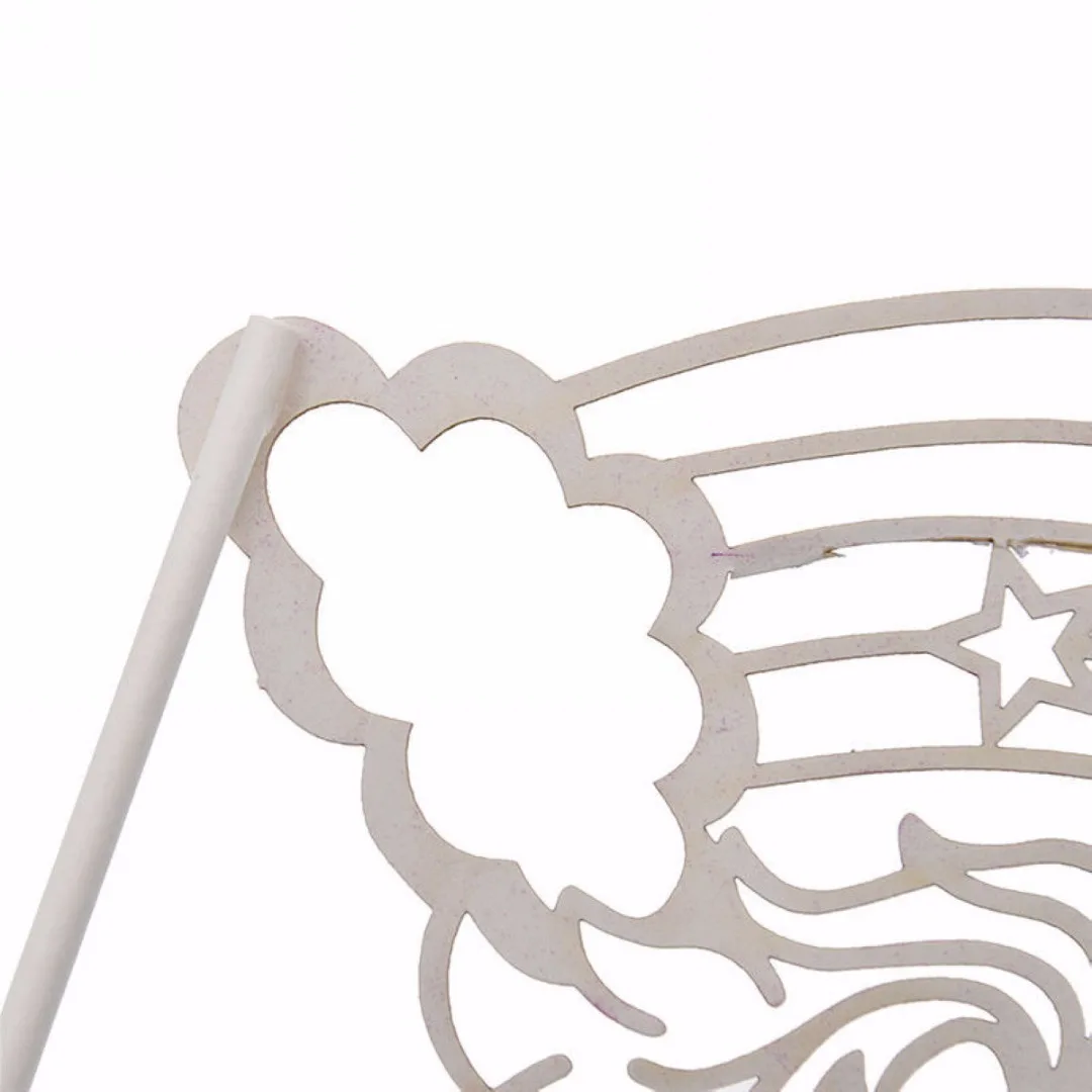 4 Color Unicorn Rainbow Cloud Birthday Cake Topper Sticks Cake Decorative Party Supplies