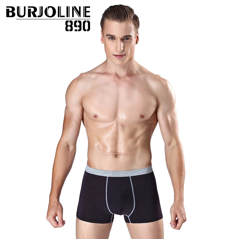 

BURJOLINE Men's Underwear Mid-Waist Comfort Ice Silk Breathable U-bulk Underwear Men's Boxer Shorts SP8866