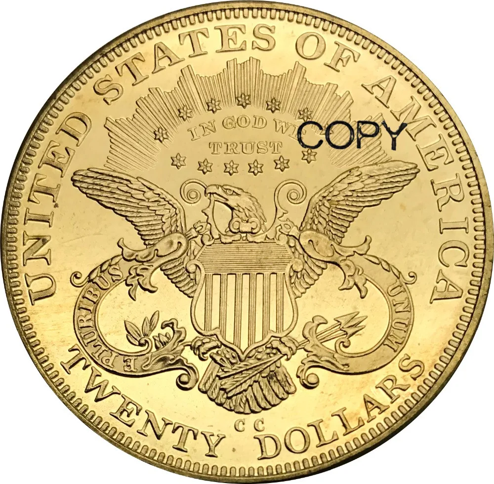 США 20 долларов Liberty Head-двуглавый орёл с девизом 20 долларов 1893 1893 cc 1893 s латунные металлические копии монет