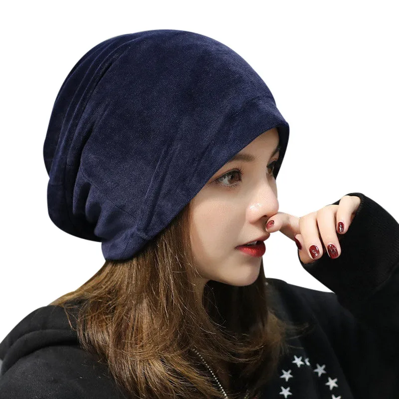 Fleece Warm Slouchy Beanie Hats Women 2018 Autumn Winter Female Velvet