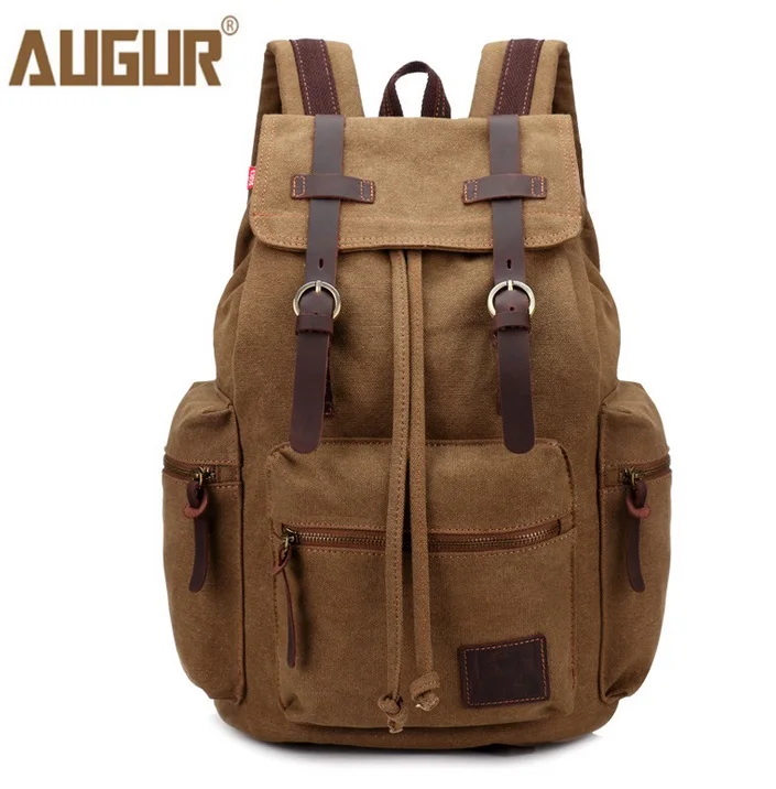 

New High Quality Men Backpack Zipper Solid Men's Travel Bags Canvas Bag mochila masculina school bags