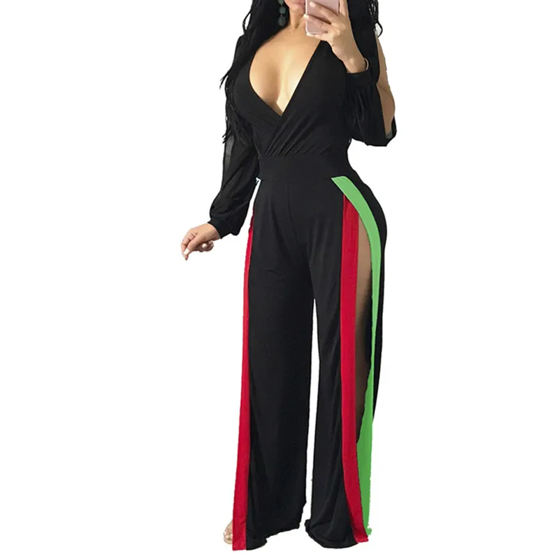 striped pant jumpsuit