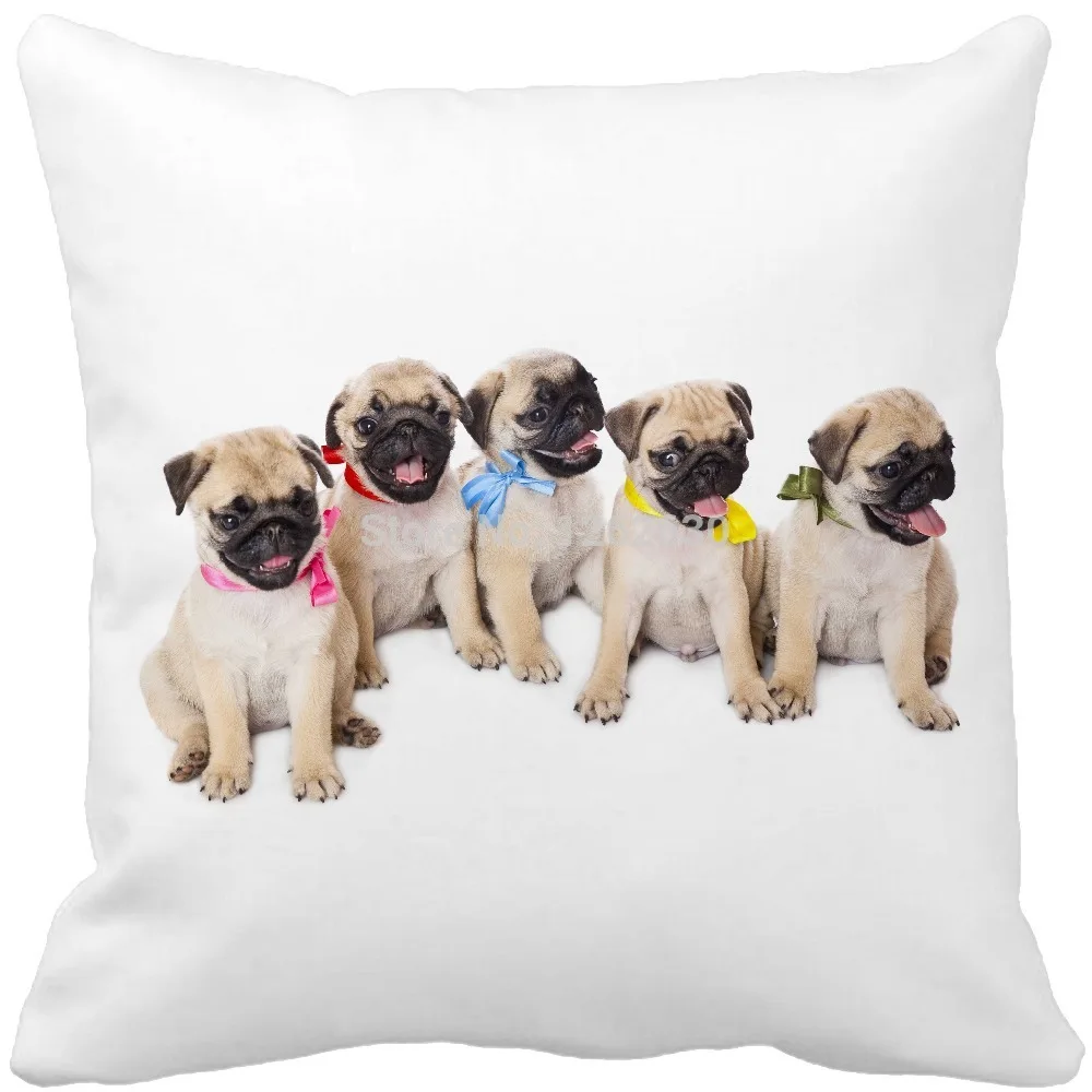 cute small bulldog dog Pet Cushion Print Car Decorative Throw Pillowcase Pillow cases Covers Sofa Chair Home Decor | Дом и сад