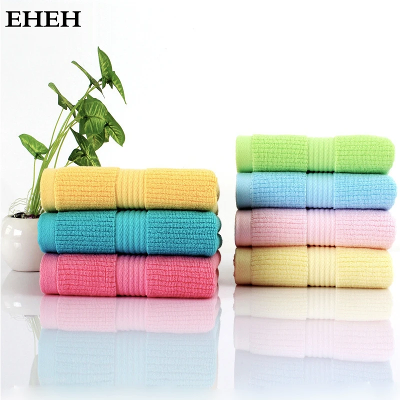 

EHEH 4 PCS High Quality Bathroom Face Towel Home Textile Pure Color 100% Cotton Towel 34*75cm Quick Dry Adult Sports Towel EH003