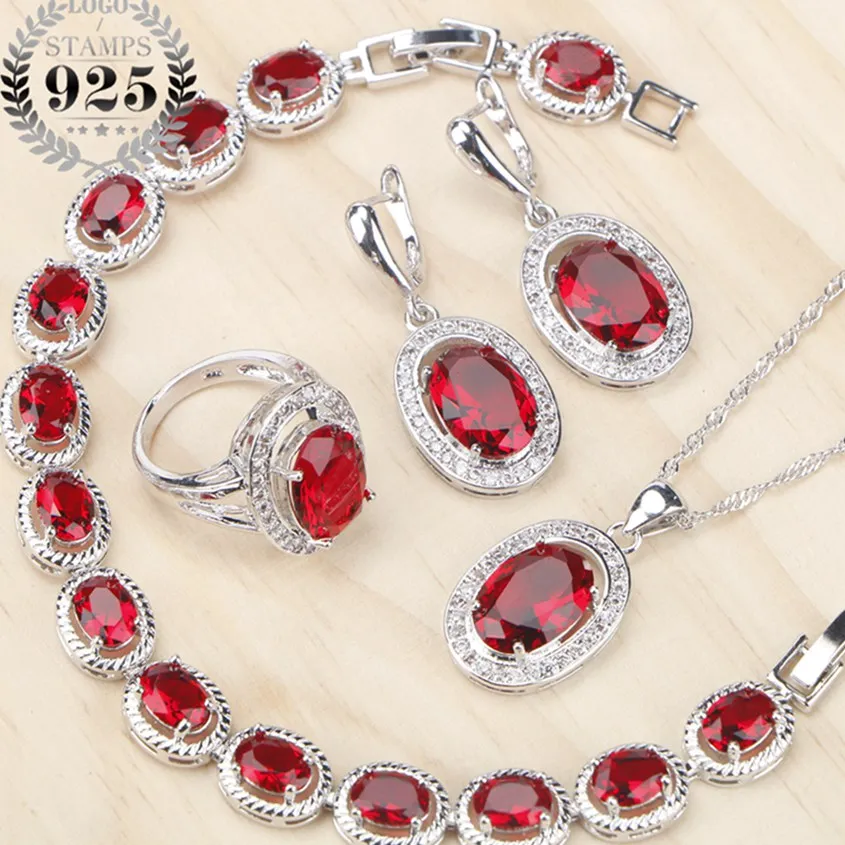 red wedding jewelry sets