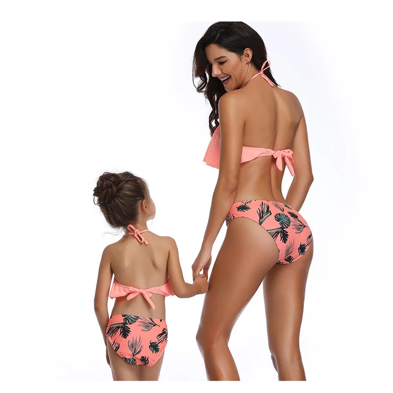 Ruffles Tankinis Family Parent-Child Girl Sexy Swimwear