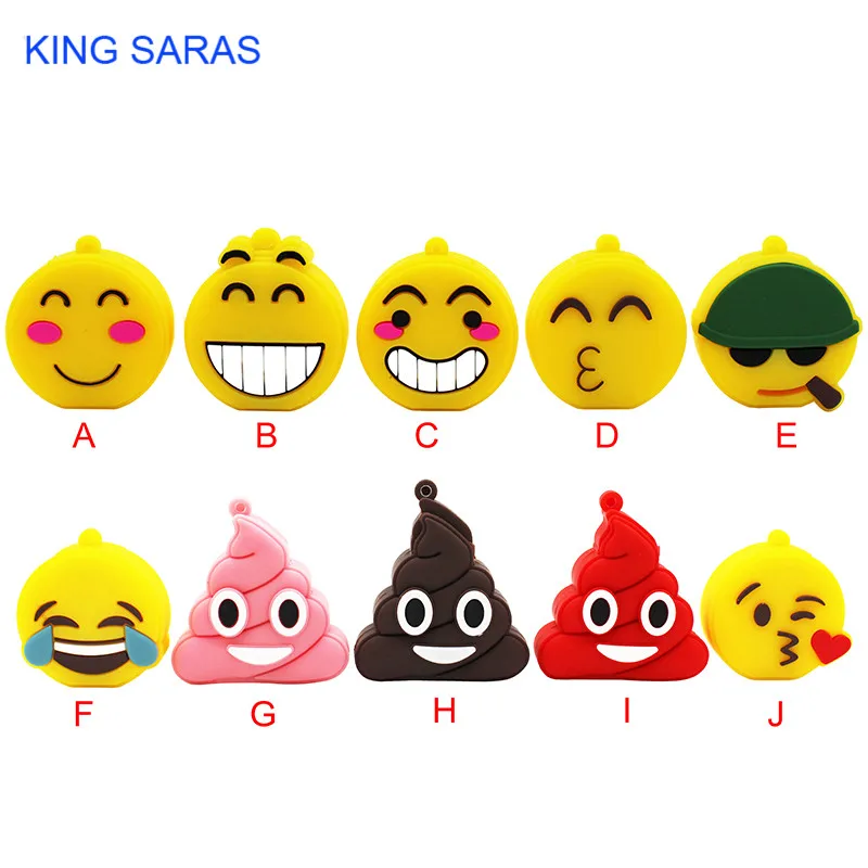 

KING SARAS USB Cartoon stick usb 2.0 smile Emoji emotion expression USB flash drive pen drive 4GB 8GB 16GB 32GB memory Stick