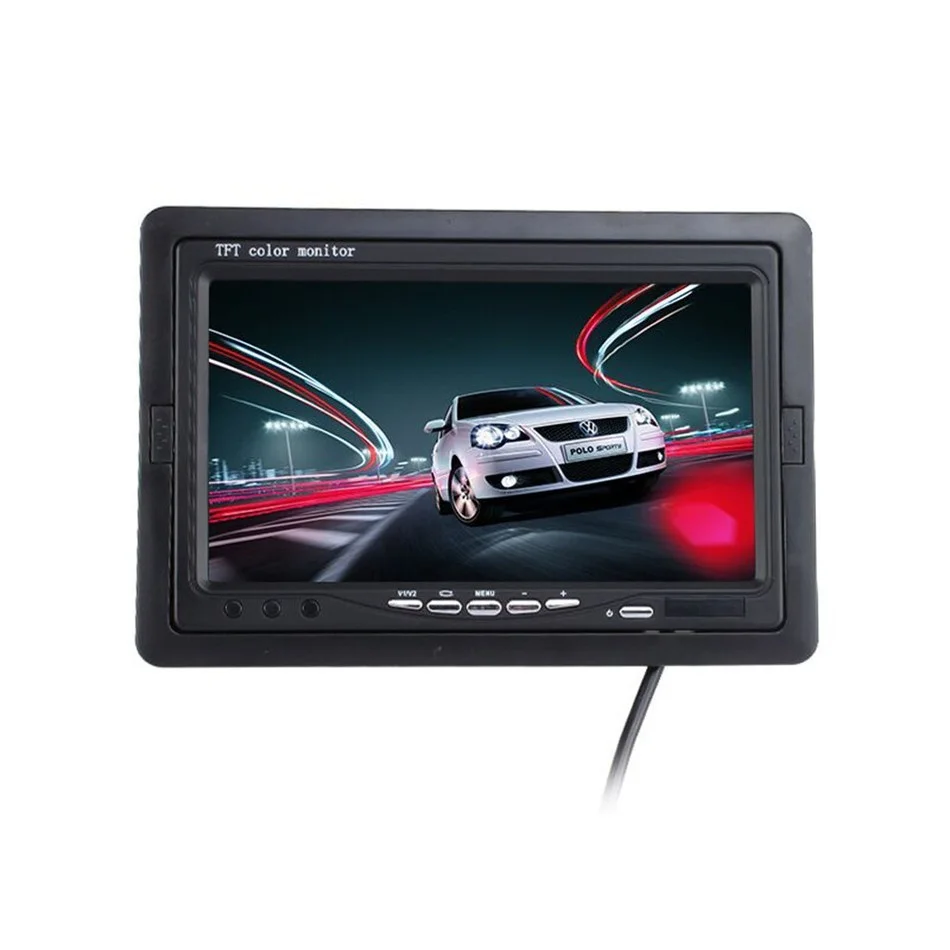 

7 Inch TFT LCD Digital Color Monitor 7 Car Rear View Monitor Kit Car Headrest Monitor Screen For DVD VCD Backup Reverse Camera