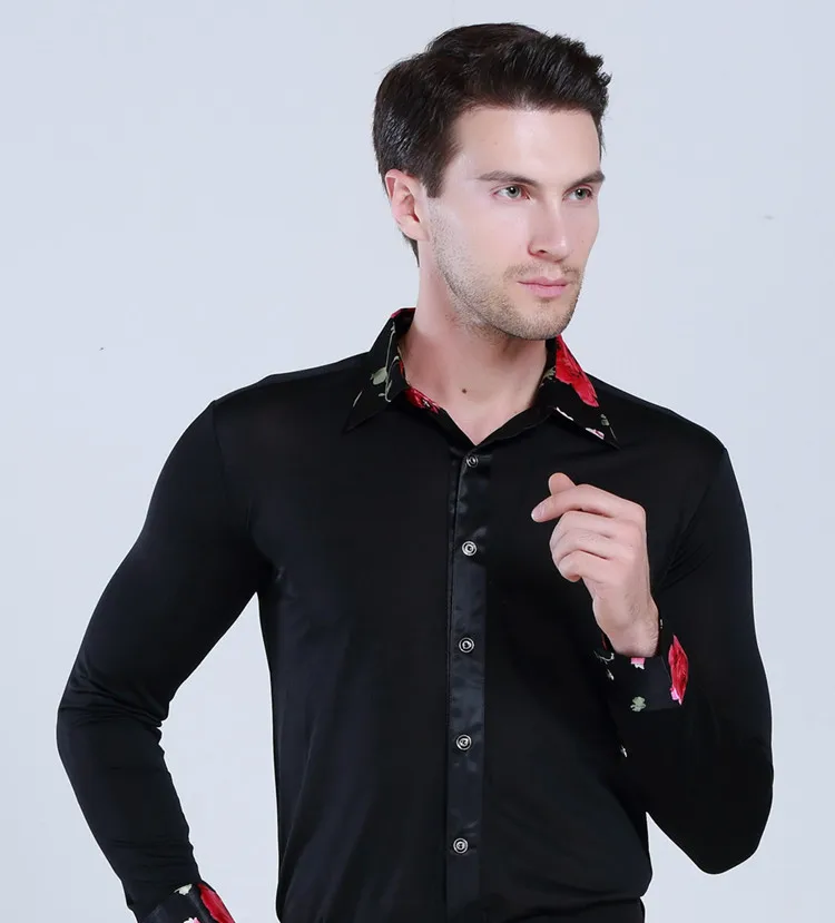 DB23596 mens latin dance shirt-5