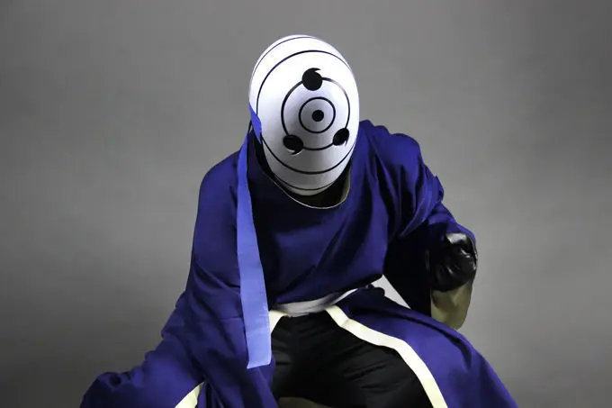 Наруто ниндзя Акацуки Tobi Obito Мадара Учиха Косплей Костюм Шлем (маска