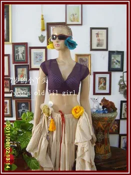 

Belly dance top Transparent thin belly danc sleeveless wrap top CC31