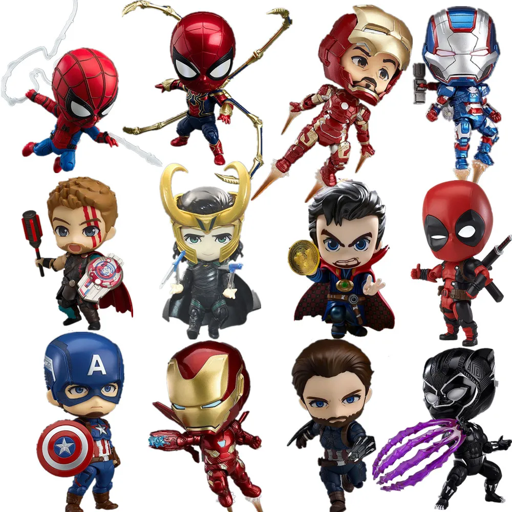 

Avengers 4 Endgame Nendoroid Iron Man Loki Thor Captain America Action Figures Toy Anime Avangers Endgame Super Hero Nendoroid