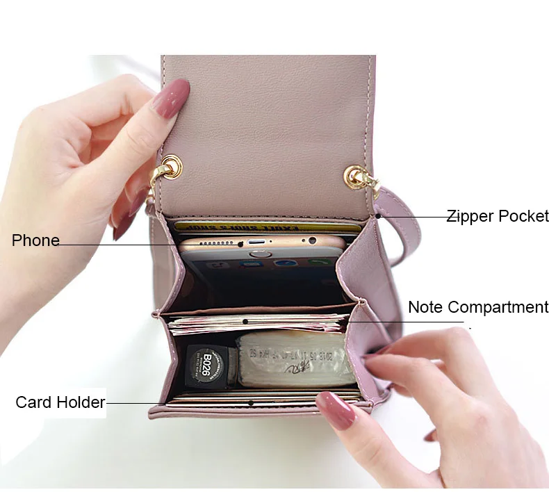 Брендовая мини-сумка через плечо для женщин, высокое качество, карман для сотового телефона, Дамский кошелек, клатч, модные кожаные сумки на застежке для женщин
