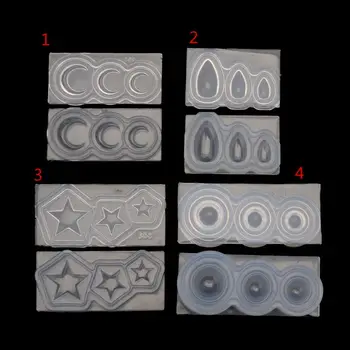 

Slilcone UV Resin Mold Moon Star Oval Ball Shape Pendant Jewelry Making Tools