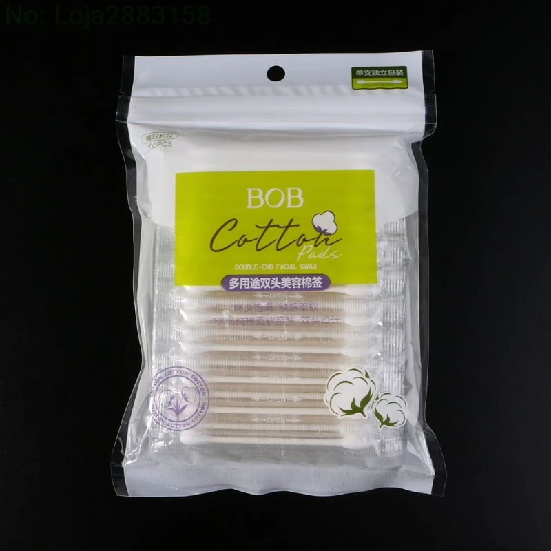 Disposable Double ended Cotton Swabs Individually Packaged For Portable Travel 3