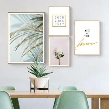 

COLORFULBOY Flower Quotes Nordic Poster Wall Paintings Canvas Art Posters And Prints Wall Art Canvas Pictures For Living Room