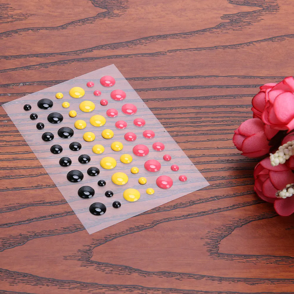 New Embellishments For Scrapbooking Enamel Dot Sticker Resin Sticker